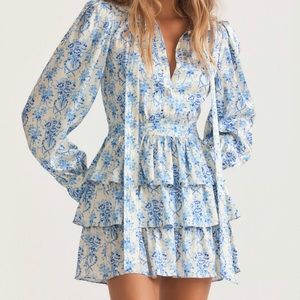 NWT LoveShackFancy Daly Mini Dress Size 8 in Frosted Shores